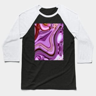 1980s abstract modern chic lilac purple marble swirls Baseball T-Shirt